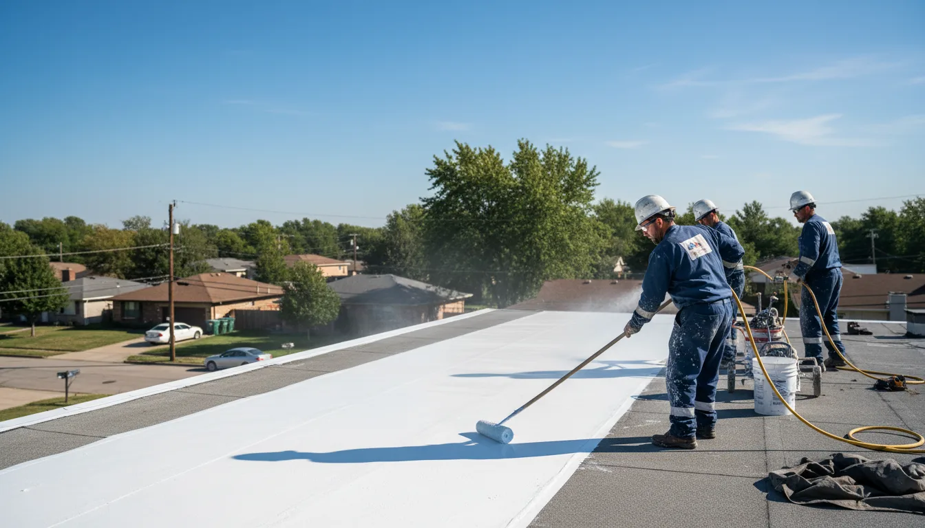 Commercial roof coating in New London, IA near me